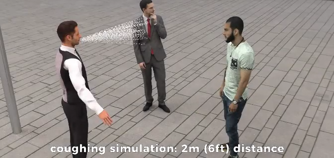 新冠病毒的传染威力被严重低估，喷嚏飞沫液滴可以在空气中扩散8米远